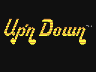 Up'N Down title screen for Commodore 64